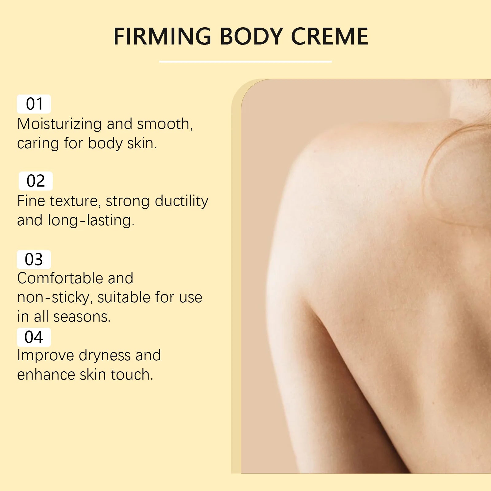 1PC Firming Body Cream Improve Sagging Skin Reduce Fine Lines Increase Elasticity Moisturizing Lifting Brighten Skin Care 237Ml
