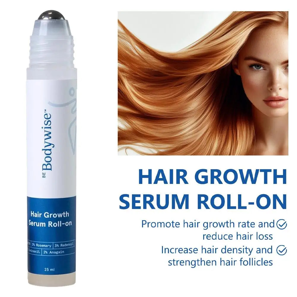 25Ml Rosemary Hair Growth Roller Essence Reduce Hair Breakage Bifurcate Increase Hair Density Nourish Strengthen Toughen